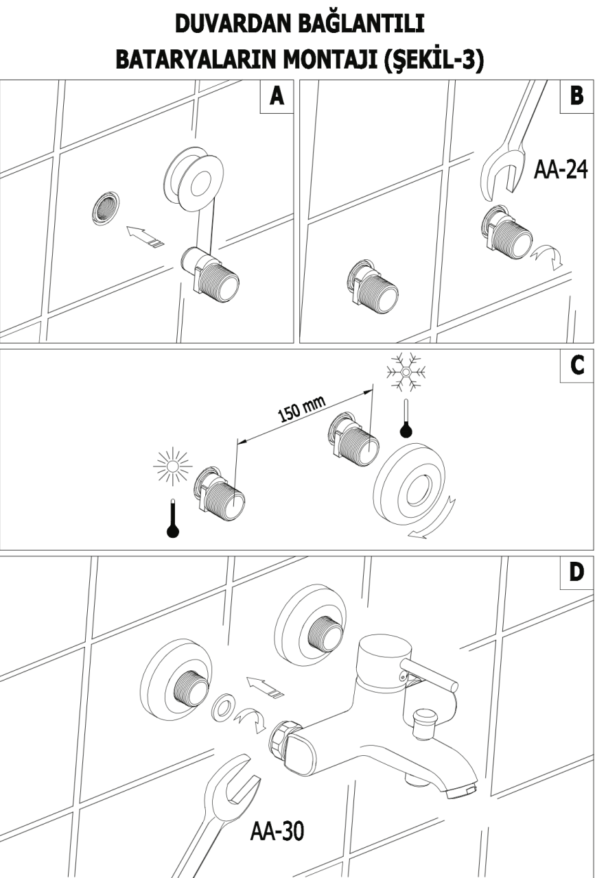 Banyo Bataryası Montajı