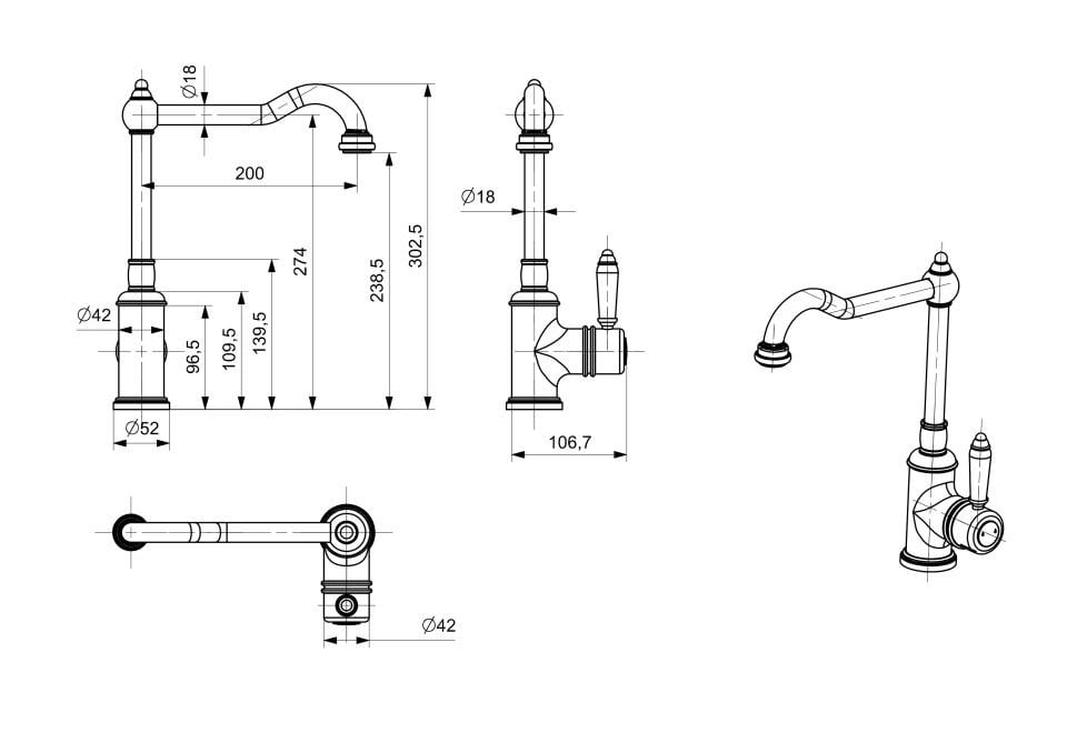 Rustik Mutfak Bataryası Krom