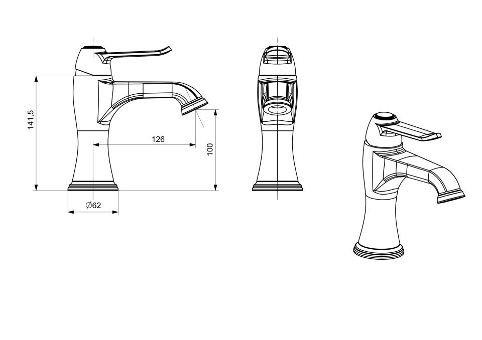 Gusto Gold Lavabo Bataryası