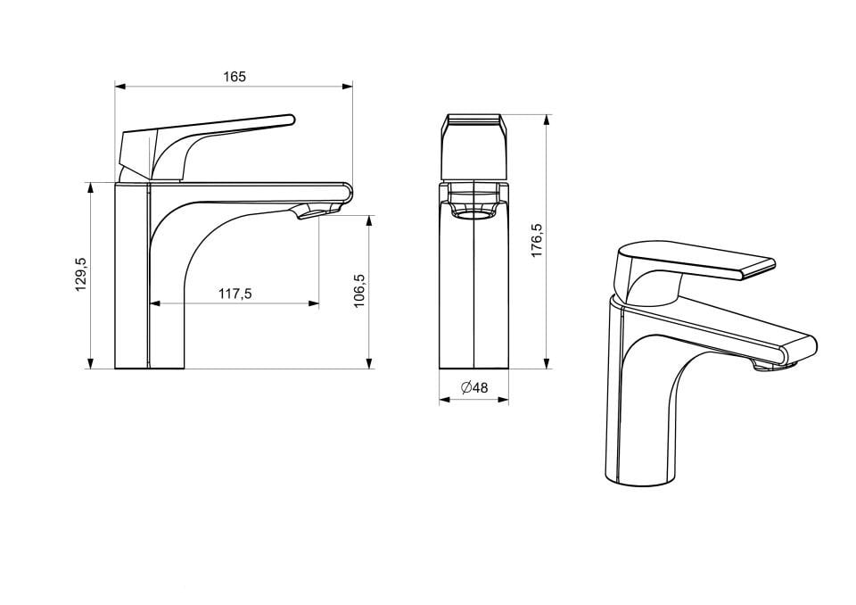 Storm Krom Lavabo Bataryası