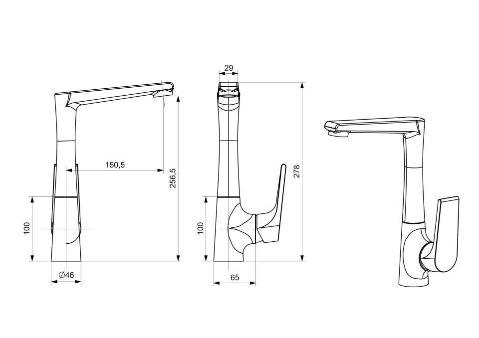 Storm Krom Mutfak Bataryası Döküm Boru