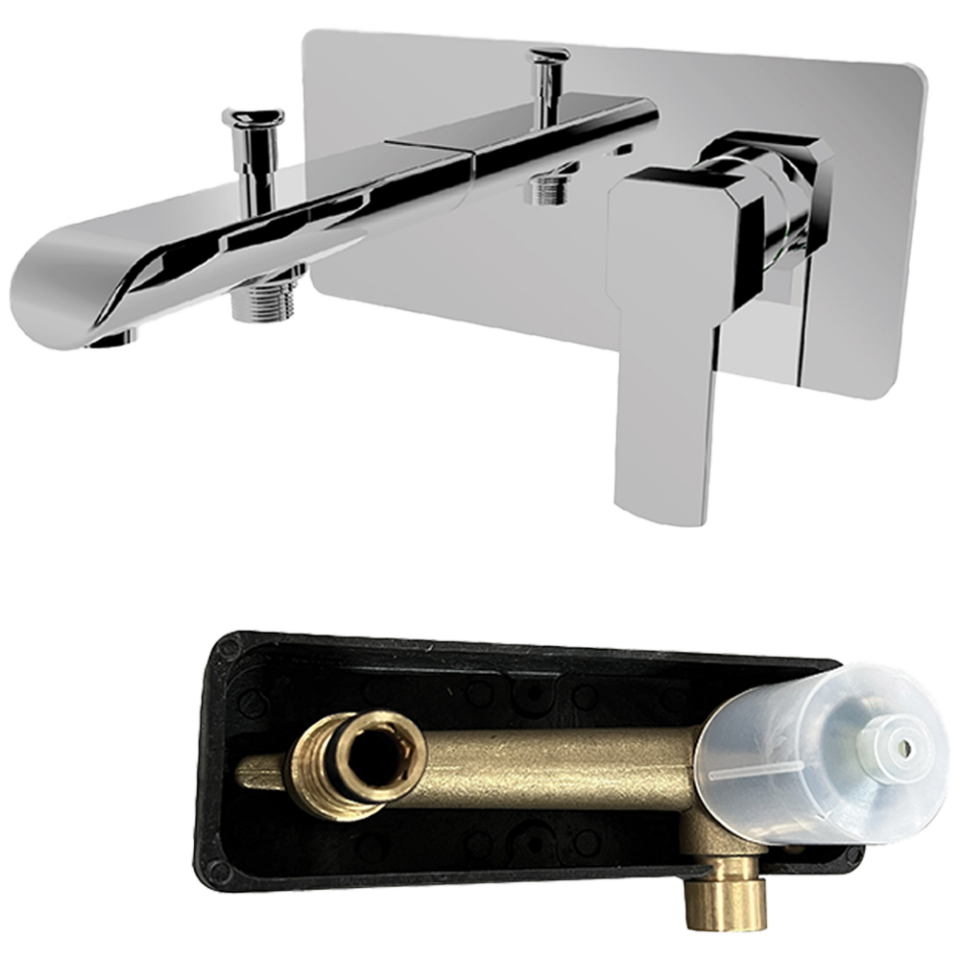 Ankastre Lavabo Bataryası Ayırıcılı Krom