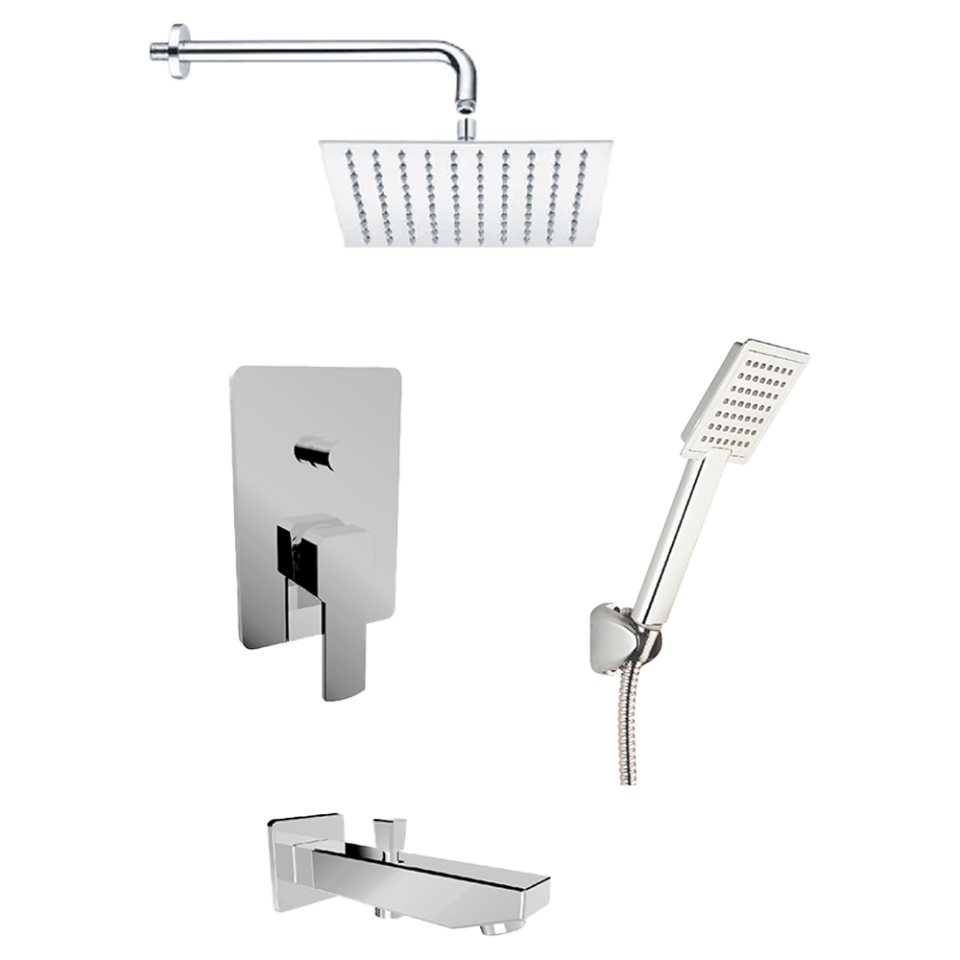 Ankastre Banyo Bataryası Takımı (Krom) Sıvaaltı