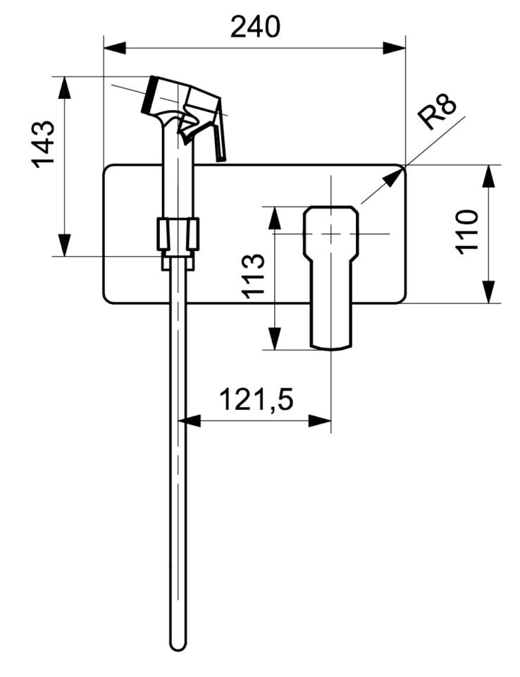 Ankastre Taharet Bataryası Krom (Sıvaaltı)