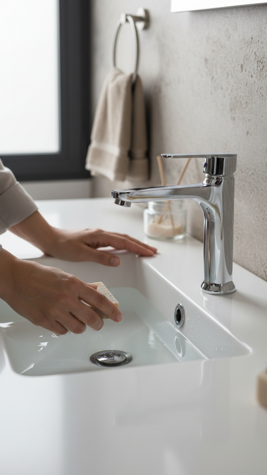 Vera Lavabo Bataryası Orta Boy Krom