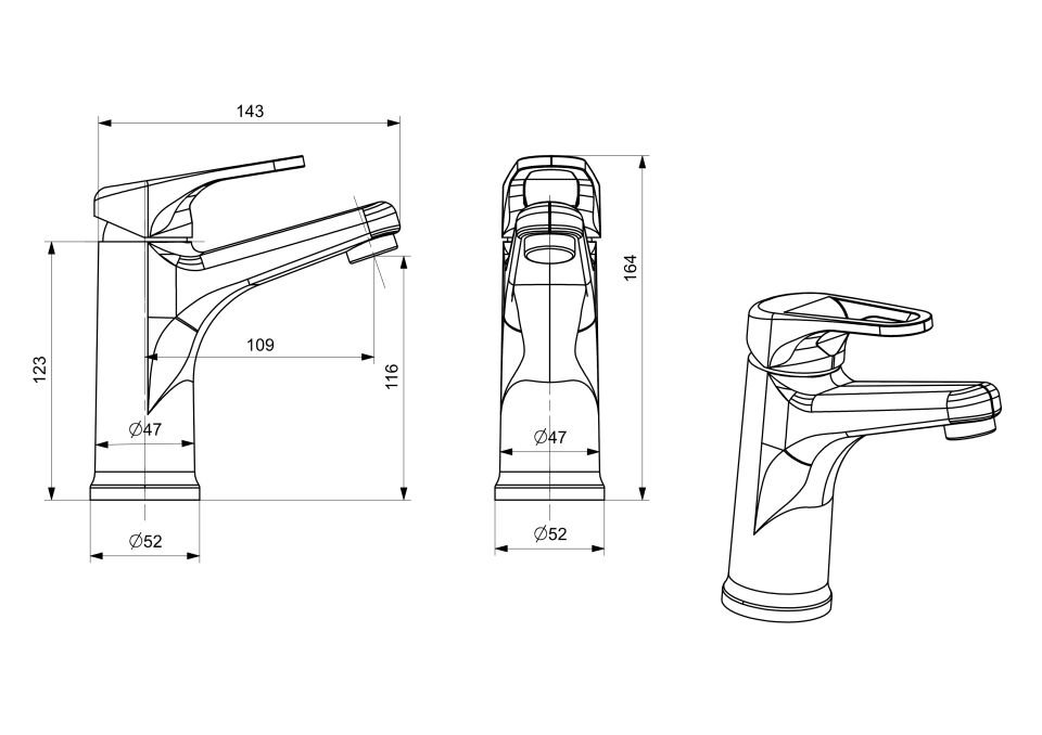Layer Lavabo Bataryası Krom