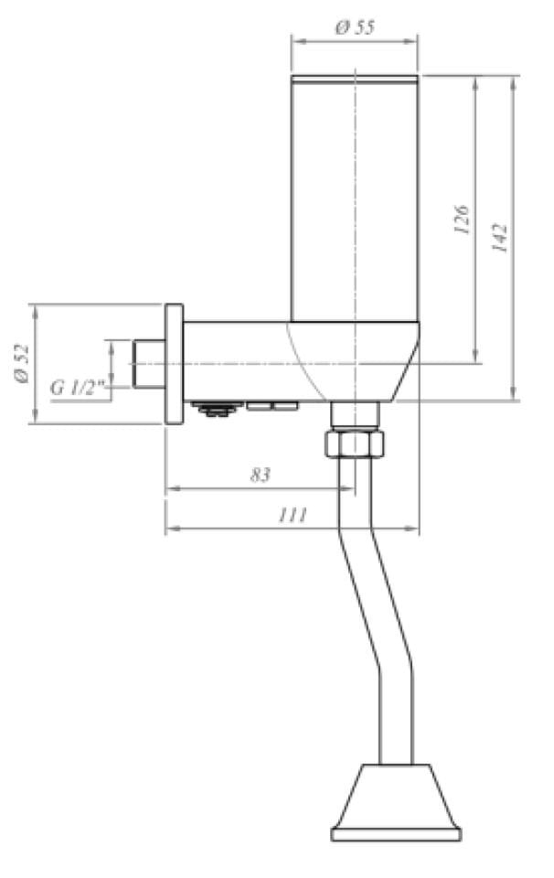 Pisuvar Musluğu Sıva Üstü Krom