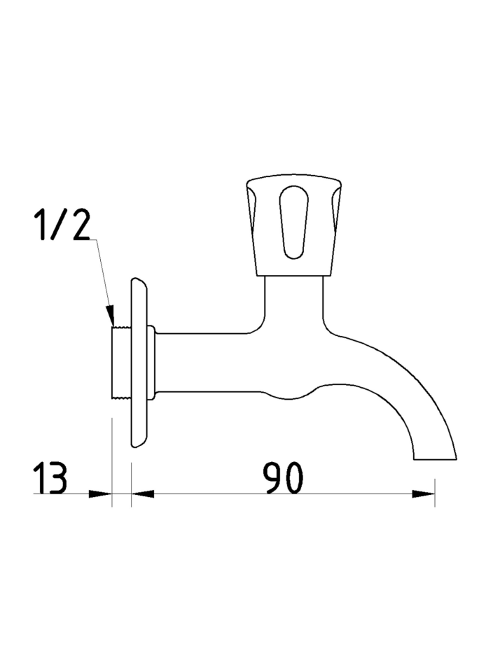 Kısa Musluk Artı Siyah