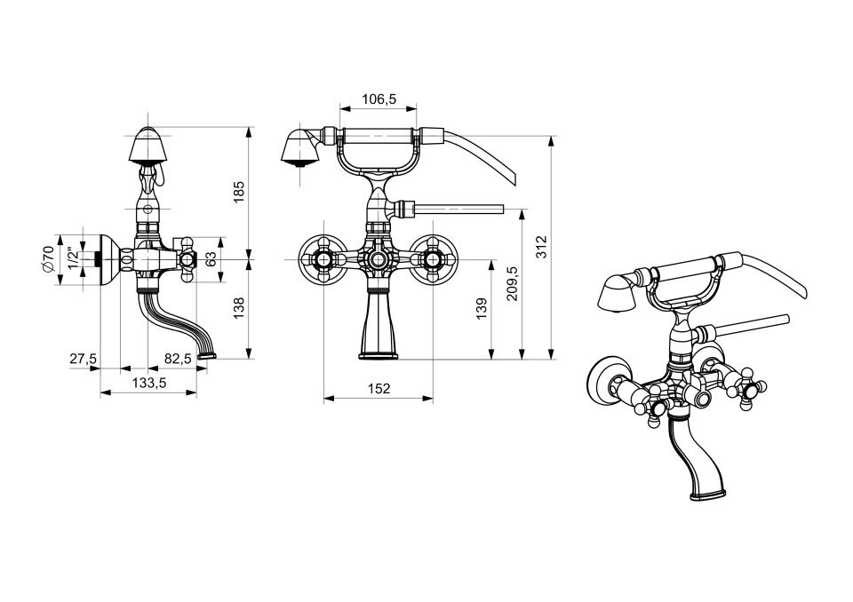 Nostalji Banyo Bataryası Krom