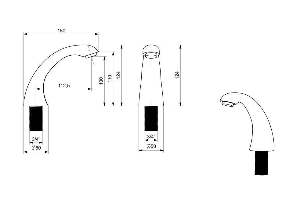 Nostalji Lavabo Bataryası Ankastre 3 Delikli Krom