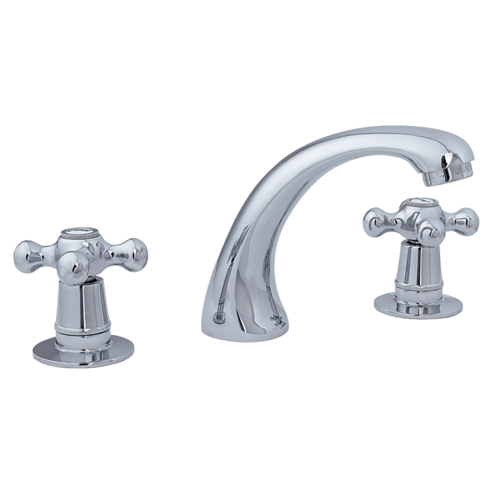 Nostalji Lavabo Bataryası Ankastre 3 Delikli Krom