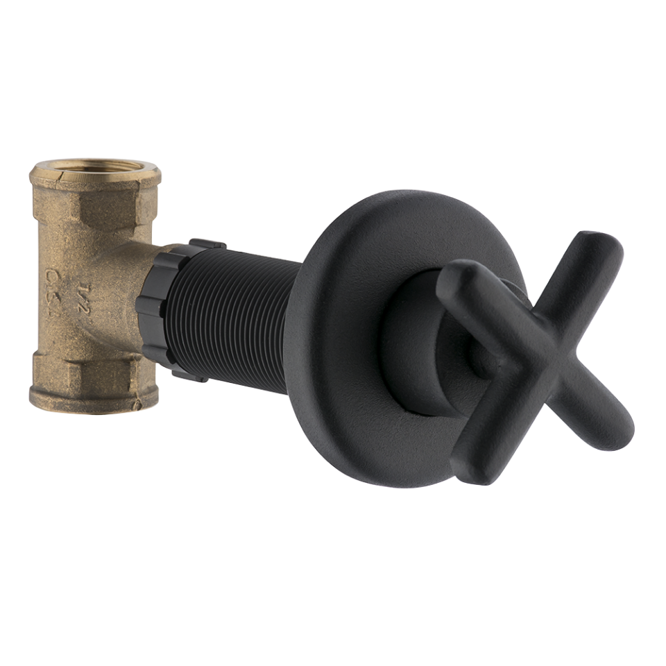 1/2 ARTI STOP VALF MAT SİYAH