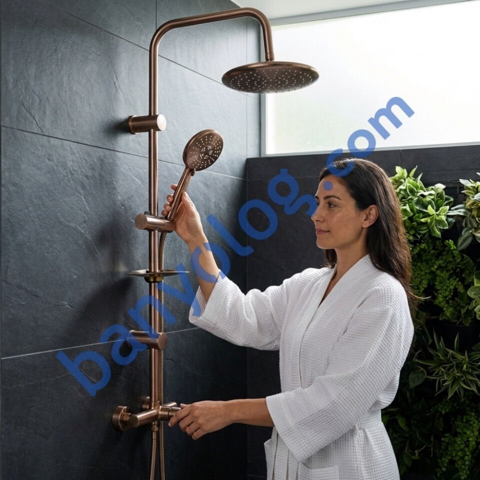 Robot Tepe Duş Sistemi Glayor Rose Gold