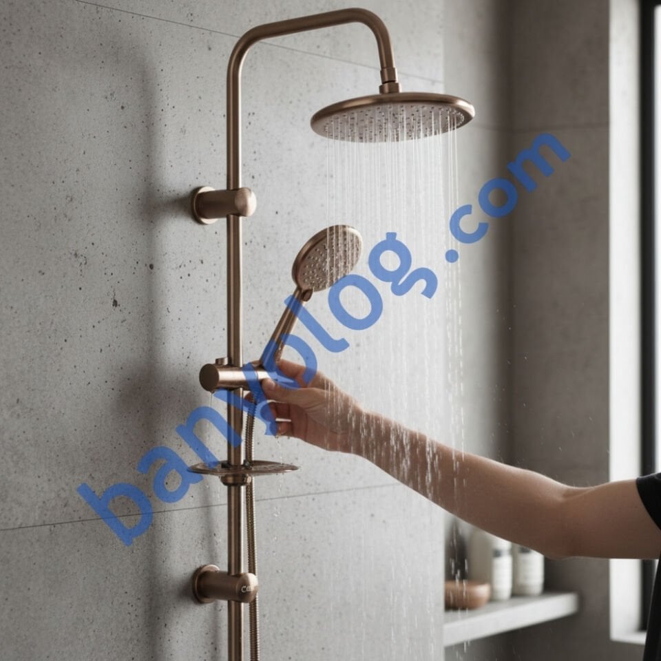 Robot Tepe Duş Sistemi Glayor Rose Gold
