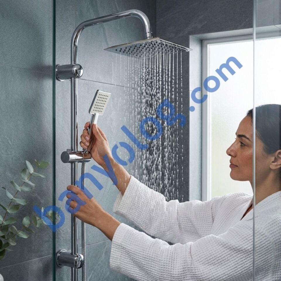 Robot Tepe Duş Sistemi Stork Krom