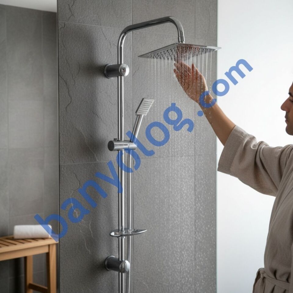 Robot Tepe Duş Sistemi Stork Krom