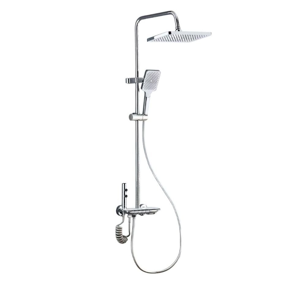 Cam Yüzeyli Krom Piyano Duş Seti