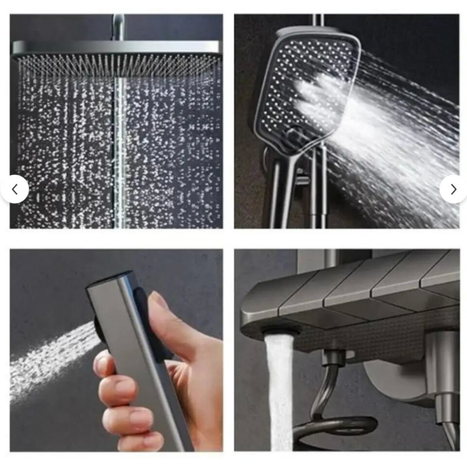 Siyah Piyano Duş Seti