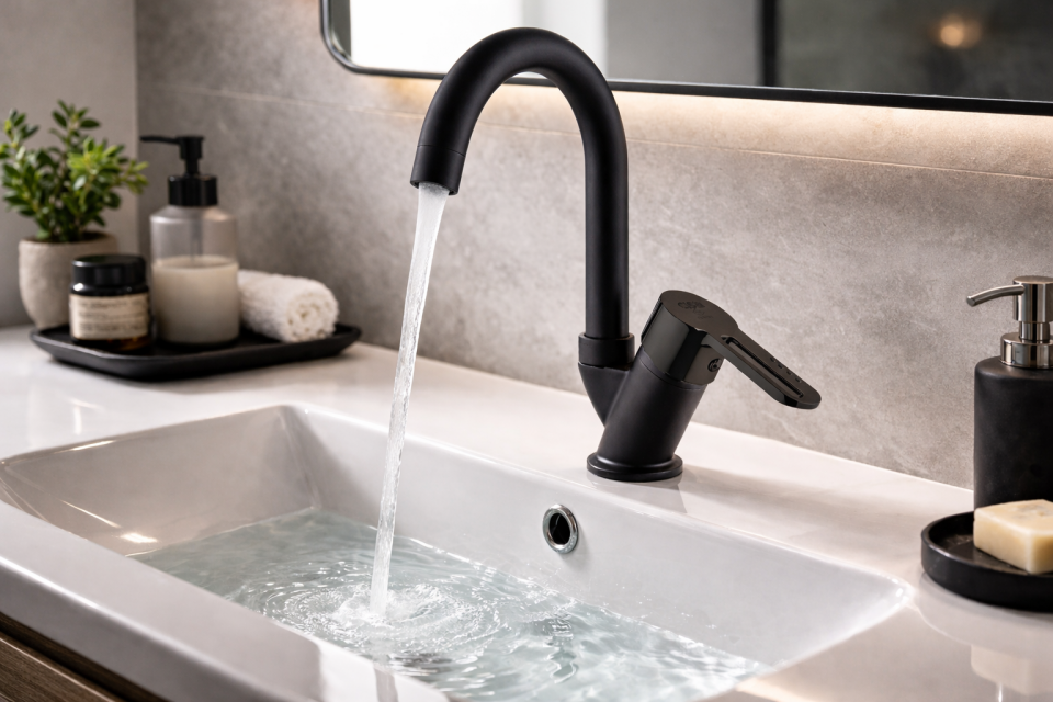 TulipEko Lavabo Bataryası Siyah (Borulu)