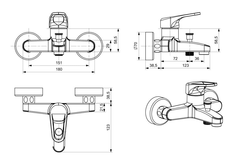 TulipEko Banyo Bataryası Siyah