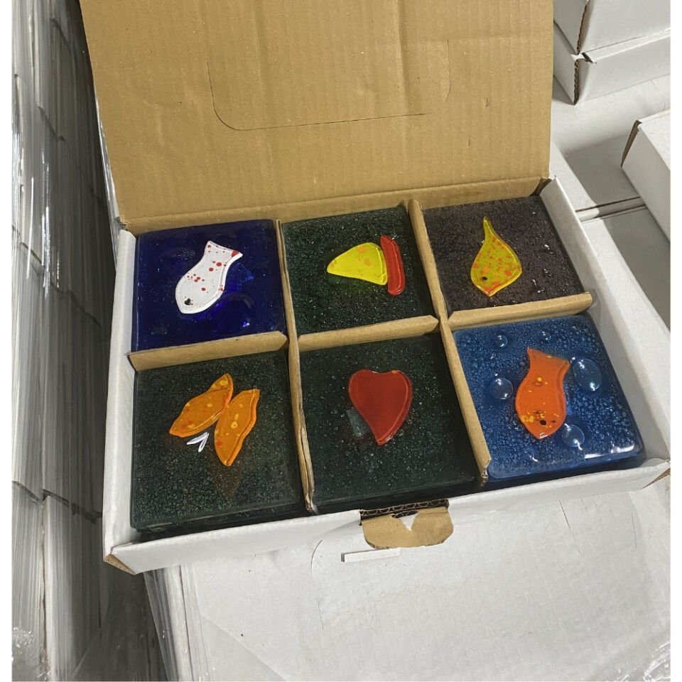 2 Adet Dekoratif Banyo Gider Kapağı (Cam) 10x10