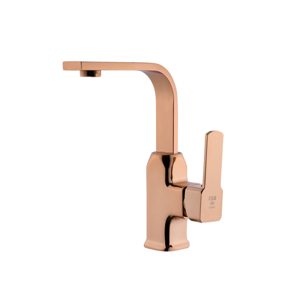 Robin Rose Gold Lavabo Bataryası Borulu